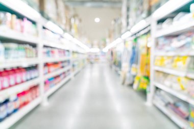 Arkaplan için soyut bulanık ve odaklanmış süpermarket