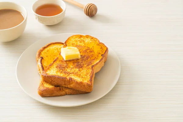 Kahvaltıda Tereyağlı Ballı Tost — Stok fotoğraf