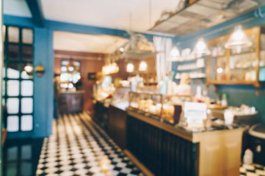 Soyut bulanıklık ve arka plan için kafeterya ve restoran.