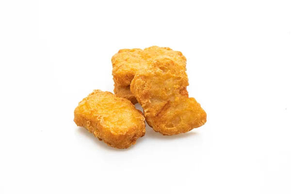 Fried Chicken Nugget Isolated White Background — Stock Photo, Image