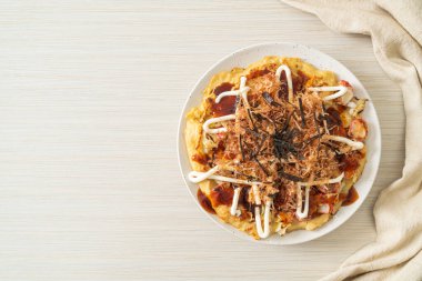 Japon Geleneksel Pizzası Okonomiyaki - Japon yemek tarzı