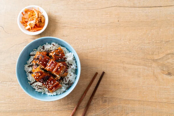 Aal Reisschale Oder Unagi Reisschale Japanisches Essen — Stockfoto