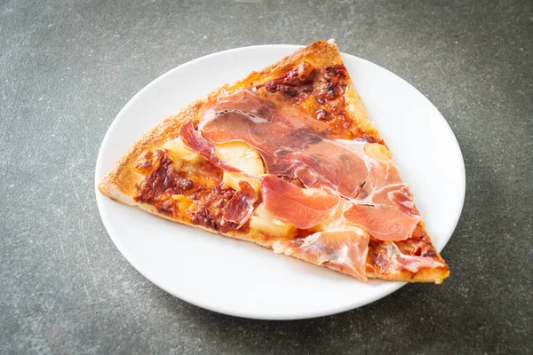 Pizza Mit Prosciutto Oder Parmaschinken Pizza Italienische Küche — Stockfoto