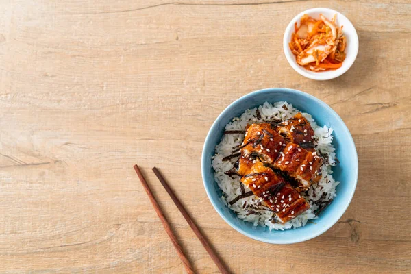 Aal Reisschale Oder Unagi Reisschale Japanisches Essen — Stockfoto