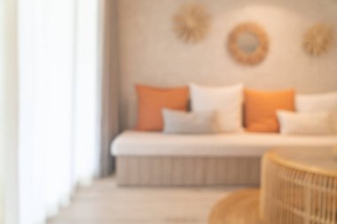 soyut bulanık güzel ve modern oturma odası arka plan için iç mekan