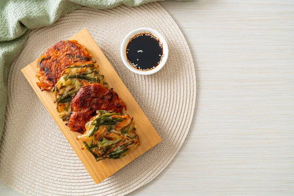 Pajeon Korean Pancake Korean Kimchi Pancake Kimchijeon Korean Traditional Food — Stock Photo, Image