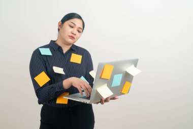 Beyaz geçmişi olan Asyalı iş kadını stresi