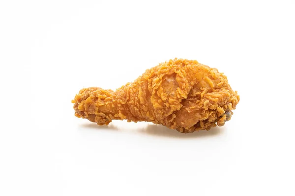 Stekt Kyckling Isolerad Vit Bakgrund — Stockfoto