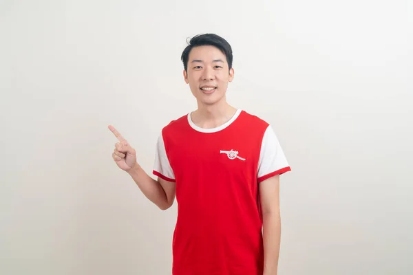 Bangkok Thailand Nov 2021 Young Asian Man Wearing Arsenal Shirt — Stock Photo, Image