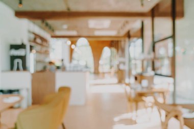 Arka plan için soyut bulanık kahve dükkanı ve restoran