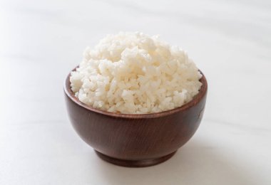 Tayland yaseminli beyaz pirinç kasesi.