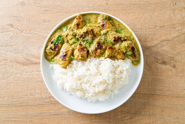 Afghanisches Huhn Grünem Curry Oder Hariyali Tikka Huhn Hara Masala — Stockfoto