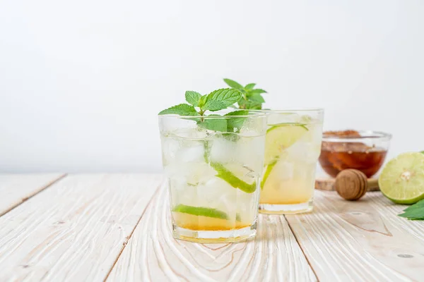 Miel Helada Refresco Lima Con Menta Bebida Refrescante — Foto de Stock