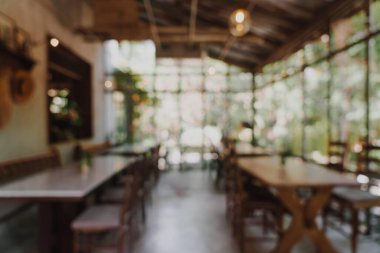soyut bulanık kahve dükkanı ve arka plan için restoran - vintage efekt filtresi