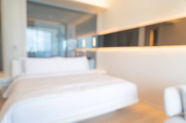 Soyut bulanık güzel ve lüks arka plan yatak odası