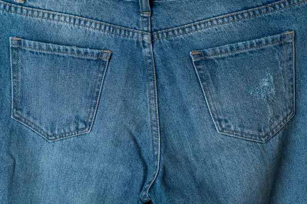 Jeans Struktur Och Detalj För Bakgrund Eller Tapet — Stockfoto