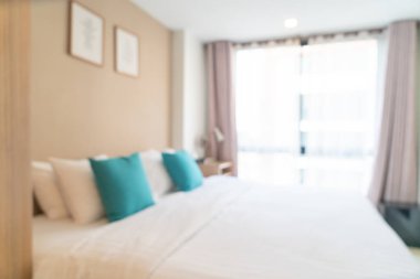 Yatak odasında arka plan için soyut bulanık yatak