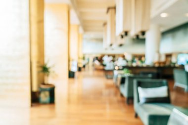 Soyut bulanıklık ve arka plan için lüks otel lobisi alanı