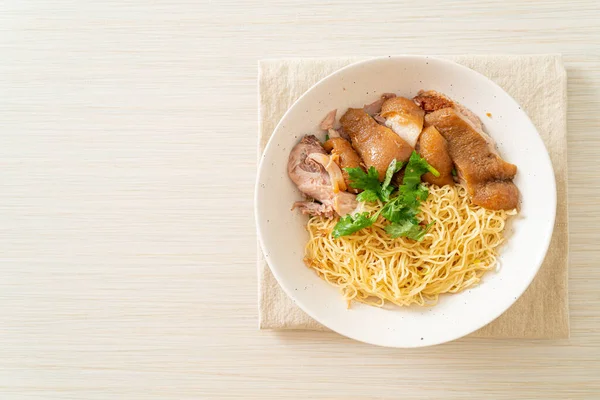 Dried Stewed Pork Leg Noodles Bowl Asian Food Style — Stock Photo, Image