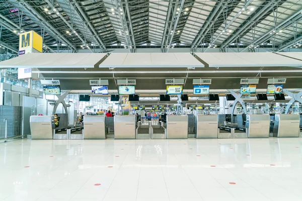 Bangkok Thailand May 2022 Bangkok Suvarnabhumi Airport Passengers Departure Terminal — Stock Photo, Image
