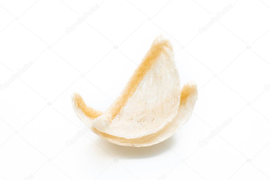 Fresh edible bird's nest or Swallow nest raw material cuisine expensive food for healthy isolated on white background