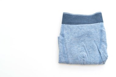 Mavi erkek iç çamaşırı beyaz arka planda izole