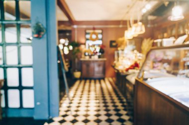 Soyut bulanıklık ve arka plan için kafeterya ve restoran.