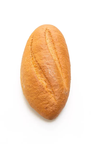 Beyaz Arka Planda Izole Edilmiş Taze Pişmiş Fransız Ekmeği — Stok fotoğraf