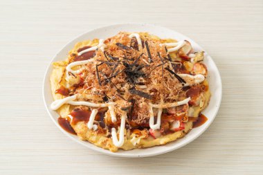 Japon Geleneksel Pizzası Okonomiyaki - Japon yemek tarzı