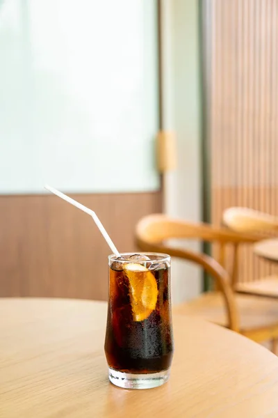 Iced Cola Glass Ice Cafe Restaurant — Stok Foto