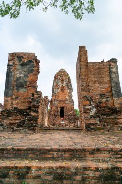 Wat Mahathat Tapınağı, Ayutthaya, Tayland 'daki UNESCO Dünya Mirası Bölgesi, Sukhothai Tarih Parkı' nda.