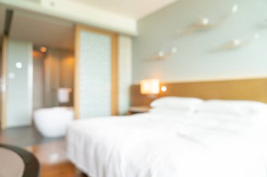 Arka plan için soyut bulanık yatak odası iç mimarisi