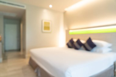 Arka plan için soyut bulanık yatak odası iç mimarisi