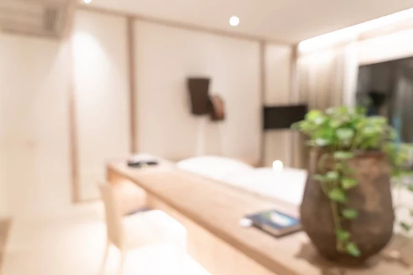 抽象的なブラー高級ホテルのリゾートの寝室のインテリア — ストック写真
