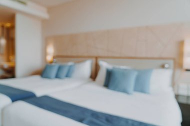 soyut bulanıklık ve odaklanmış yatak odası arka plan için iç mekan