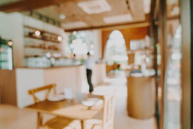 Arka plan için soyut bulanık kahve dükkanı ve restoran