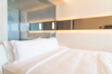 Soyut bulanık güzel ve lüks arka plan yatak odası