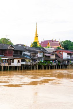 The Old Town of Chantaboon waterfront community at Chanthaburi in Thailand
