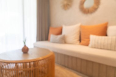 soyut bulanık güzel ve modern oturma odası arka plan için iç mekan