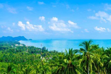 Nakhon Si Thammarat, Tayland 'daki Naern Thae Wada' da güzel bir deniz manzarası.