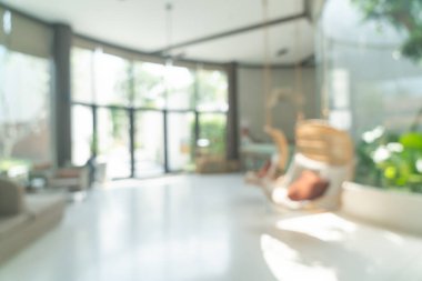 Özet olarak, arka plan için soyut bulanık ve odaksız otel lobisi