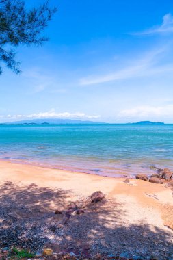The Pink Coast or Lan Him Chomphu with sea background at Chanthaburi in Thailand