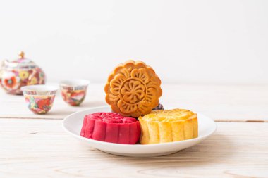 Sonbahar ortası festivali için Çin ay pastası