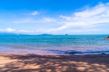 The Pink Coast or Lan Him Chomphu with sea background at Chanthaburi in Thailand