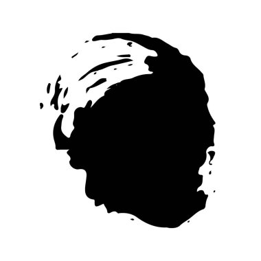 Çember Vektörü Soyut Yuvarlak Grunge Fırça El deseni Siyah Renk Taslak Basit Desen Beyaz Arkaplan Duvar Şeklinde izole