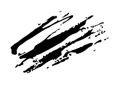 Vektör AbstractStroke Fırça El Çizgili Çizgili Siyah Renk Taslak Basit Desen Beyaz Arkaplan Vuruşları Çizgisi Şeklinde izole