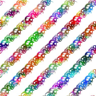 Suluboya desensiz fırça çizgileri zarif akvaryum geometrik desen çizimi el boyaması