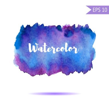 Suluboya tarzında vektör nokta çizim. Tasarım veya baskı için renkli öğe. Gökkuşağı arka plan metin kelime çizilmiş. Mor pembe mor mavi