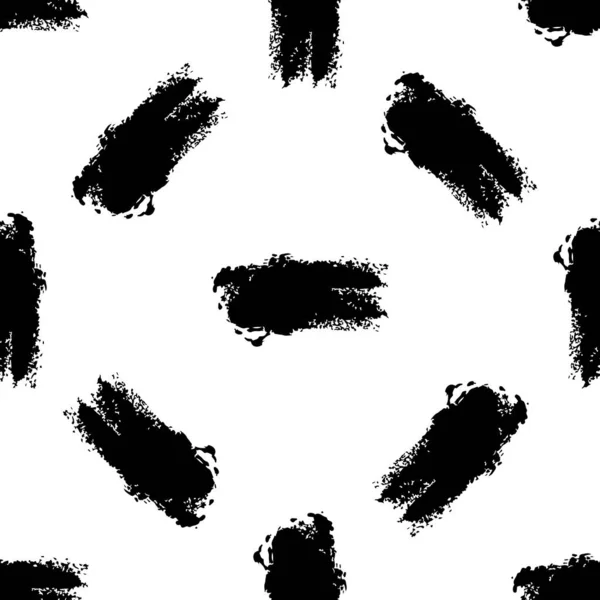 ベクトルブラシシームレスパターングレンジブラックカラーでミニマリズム幾何学的デザイン。現代の大人のコラージュ子供のための背景ファブリックとテキスタイル — ストックベクタ