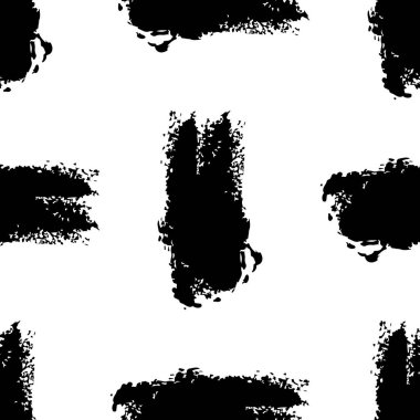 Siyah Renkli Minimalist Minimalist Geometrik Tasarım Vektörsüz Fırça Deseni. Çocuklar için Modern Grung Kolajı Kumaş ve Tekstil